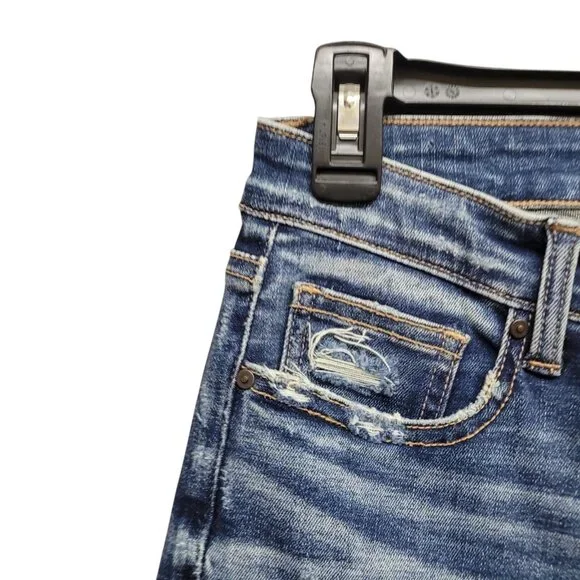 Buckle BKE Jeans Size 26X26.5 High Rise Ankle Skinny Distressed Stretch - Picture 3 of 16